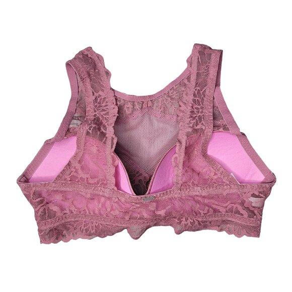 Victoria's Secret PINK pink dusty rose Lace Bralette size M Mauve - Picture 2 of 5